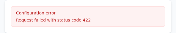 Init Error Page